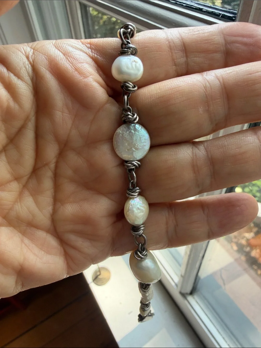 Sundance Catalog Artisan market Freshwater Pearl Link Bracelet
